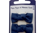 Small bows hair clips ink blue