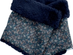 Children fur scarf snood paquerette marine