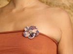 Flower petal hair slide small  palmeraie
