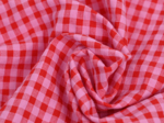 Cotton fabric ex2428 pink red seersucker gingham