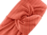 Large Crossed Headband coral lurex gauze