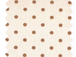 Cotton fabric ex2657 pois écru chocolat