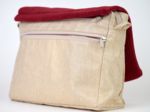 Large shoulder bag base golden linen