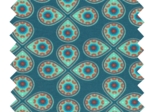 Jersey fabric trèfle turquoise