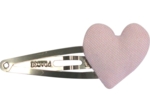 Heart hair-clips light pink