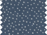 Coupon tissu 50 cm silver star jeans