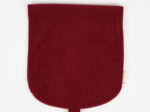Flap of small shoulder bag burgundy large corduroy