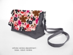 Flap of shoulder bag champ floral