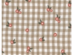 Cotton double gauze fabric ex2624 natural floral embroidered gingham