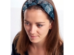 crossed headband feuillage marine