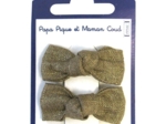 Small bows hair clips copper linen