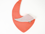 bandana bib neon orange gingham
