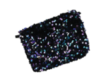 Tiny coton clutch bag purple black sequin