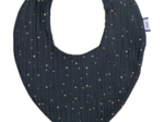 bandana bib gaze pois or marine