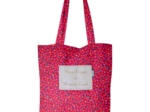 Tote bag pompons cerise