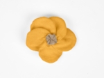 Flower petal hair slide small  ochre