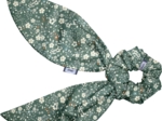Short tail scrunchie fleuri kaki