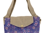 Tote bag with a zip lavandula