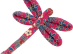 Dragonfly hair slide badiane framboise