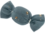 Mini sweet hairslide gaze pois or bleu gris