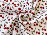 Jersey fabric ribbed cherry