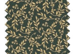 Cotton fabric ex2469 flowering branches gold green