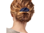 Wire headband retro navy blue spots