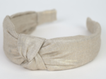Large Crossed Headband  glitter linen