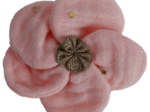 Flower petal hair slide small  gaze pois or rose