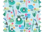 Cotton fabric ex2444 frogs and water lilies
