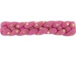 Plait hair slide fuchsia gold star