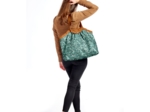 Pleated tote bag - Medium size jade panther