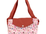 Tote bag with a zip herbier rose