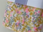 1 m fabric coupon mimosa jaune rose