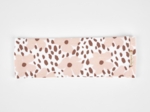 Stretch jersey headband  nude terracotta pansies