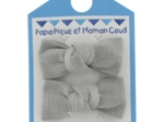 Small bows hair clips grey