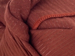 Furoshiki tall 73 x 73 lurex terracotta gauze