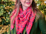 Pom pom scarf féérie fuchsia