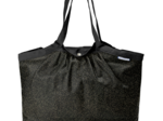Pleated tote bag - Medium size glitter black