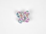 Butterfly hair clip pastel fleuri
