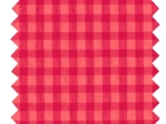 Cotton fabric coral red gingham