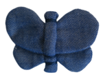 Butterfly hair clip light denim