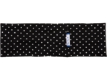 Stretch jersey headband  pois blanc noir