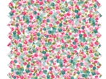1 m fabric coupon ex2324 green pink carnations