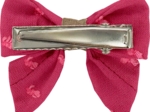 Mini bow tie clip plumetis rose fuchsia