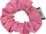 Mini Scrunchie fuchsia gold star