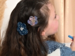 Mini Flower petal hair slide monet lilas