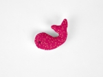 Whale clip fuchsia pailleté