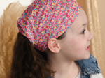 Headscarf headband- child size cocktail de fleurs