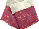 Adult Fur scarf snood badiane framboise